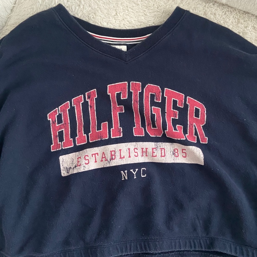 tommy hilfiger cropped “sweatshirt”